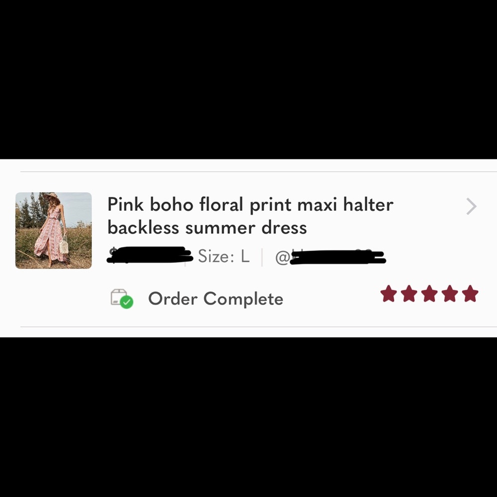 (Last 2) Pink boho floral print maxi halter backless summer dress - Picture 2 of 8